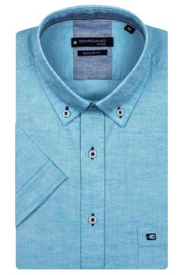 Giordano Overhemd Giordano effen blauw