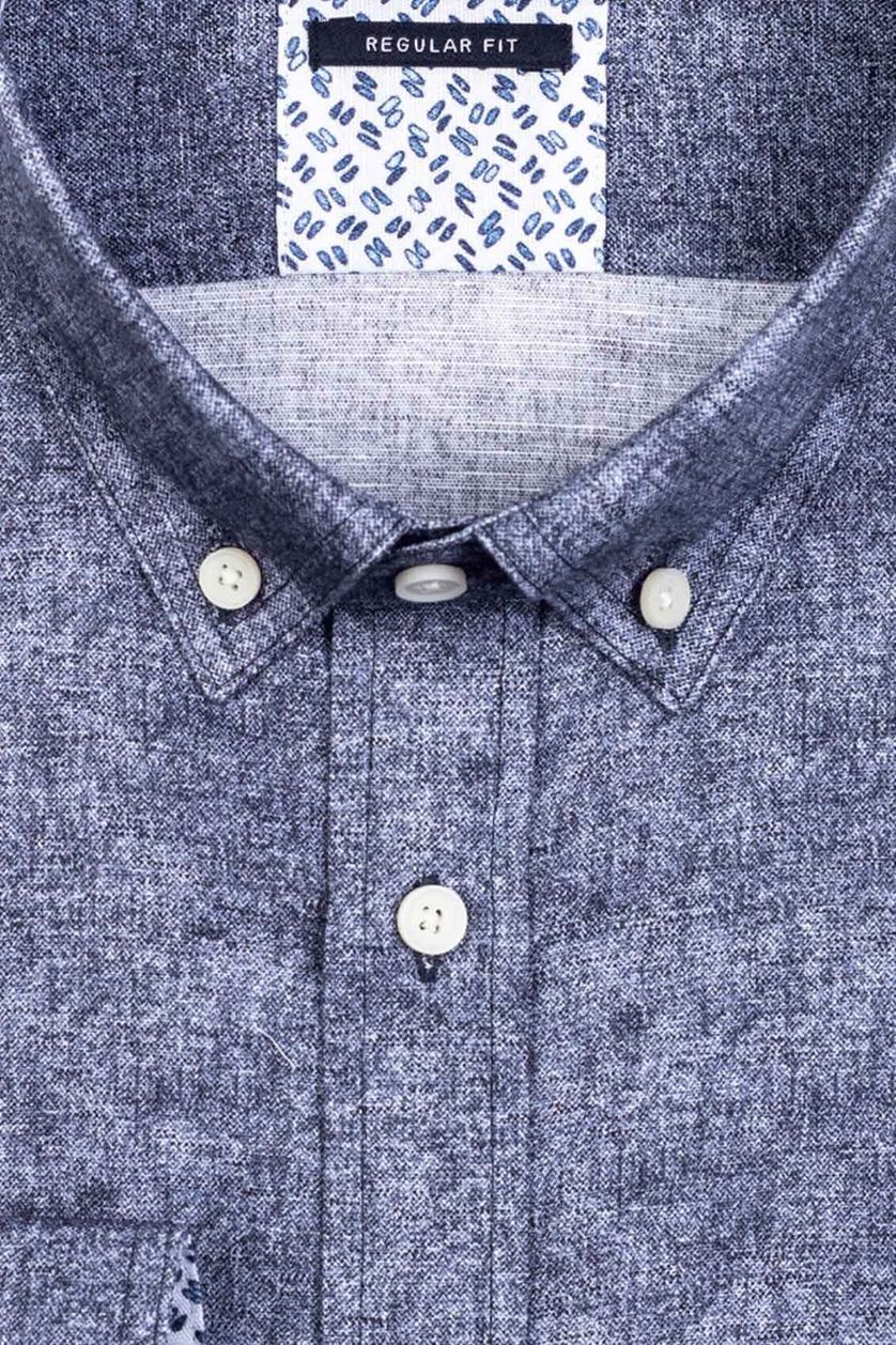 Giordano overhemd print Regular Fit grijs