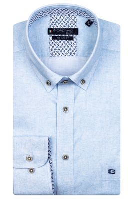 Giordano Overhemd Giordano print blauw button-down