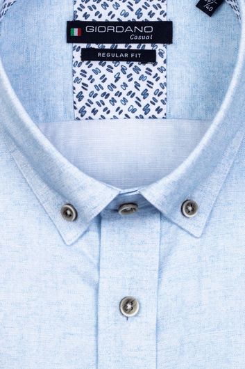 Overhemd Giordano print blauw button-down