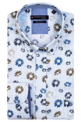 Giordano Overhemd Giordano bloemenprint Regular Fit