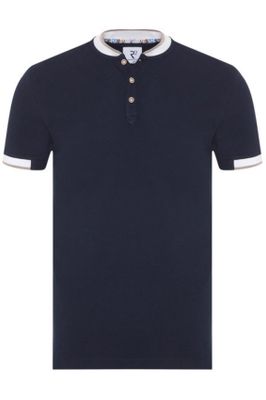 R2 Poloshirt R2  Amsterdam navy witte accent