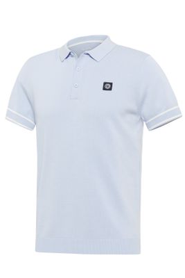 Blue Industry Polo Blue Industry lichtblauw met witte details