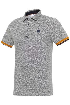 Blue Industry Blue Industry polo donkerblauw printje