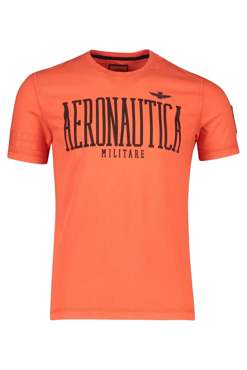 Aeronautica Militare t-shirt ronde hals oranje