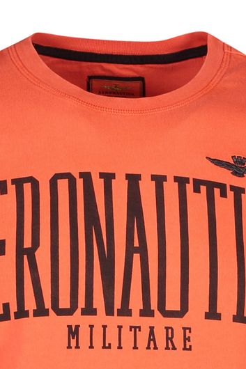 T-shirt oranje Aeronautica Militare opdruk