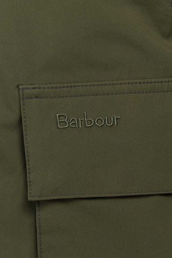 Barbour zomerjas groen effen rits + knoop normale fit 