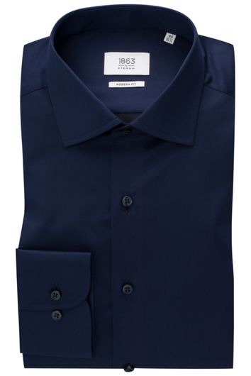 Eterna business overhemd normale fit donkerblauw katoen