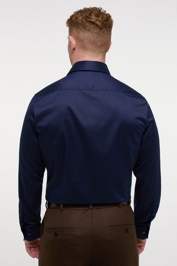 Eterna business overhemd normale fit donkerblauw katoen