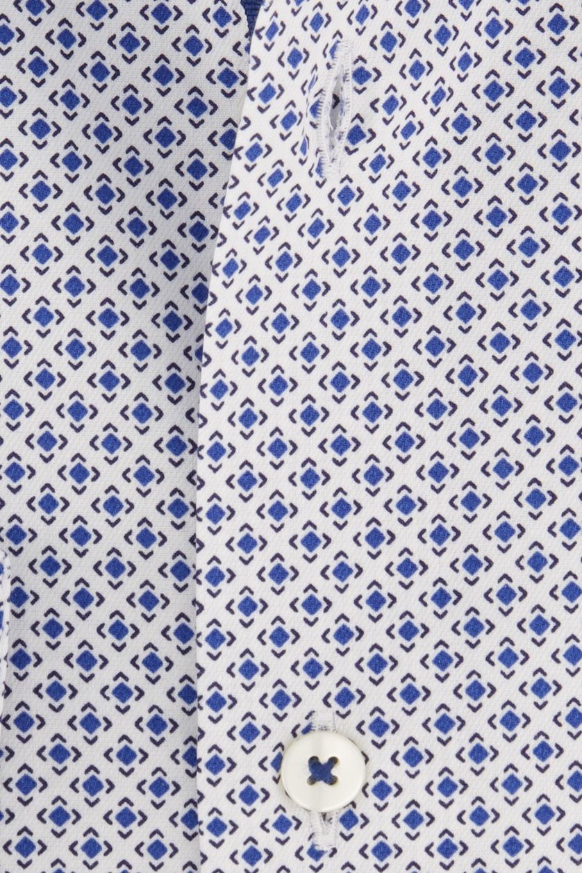 Eterna overhemd Comfort Fit blauw wit geprint