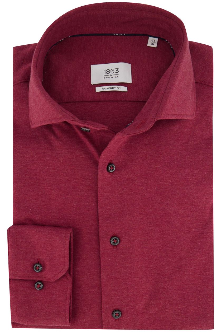 Eterna overhemd bordeaux rood Comfort Fit