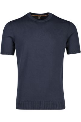 Hugo Boss Hugo Boss T-shirt normale fit donkerblauw effen katoen