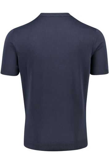 Hugo Boss T-shirt normale fit donkerblauw effen katoen