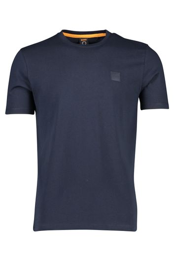 Hugo Boss t-shirt effen blauw