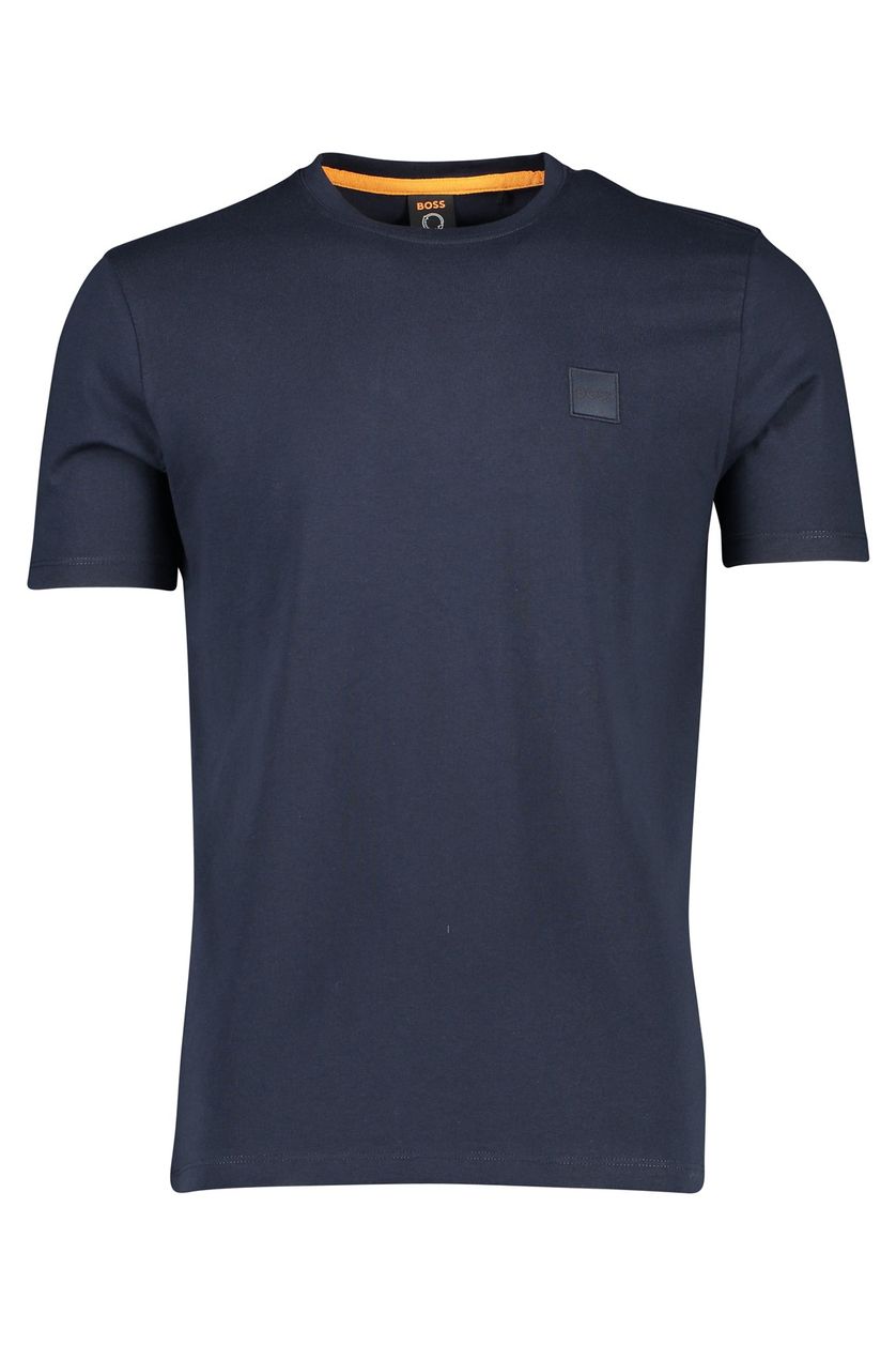 T-shirts Hugo Boss blauw effen