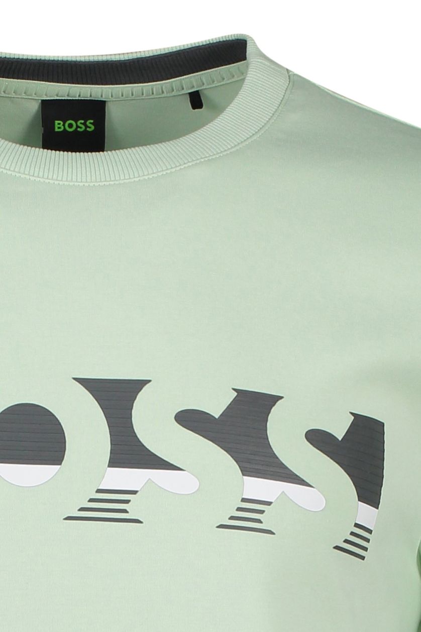 Hugo Boss sweater Salbo mint groen