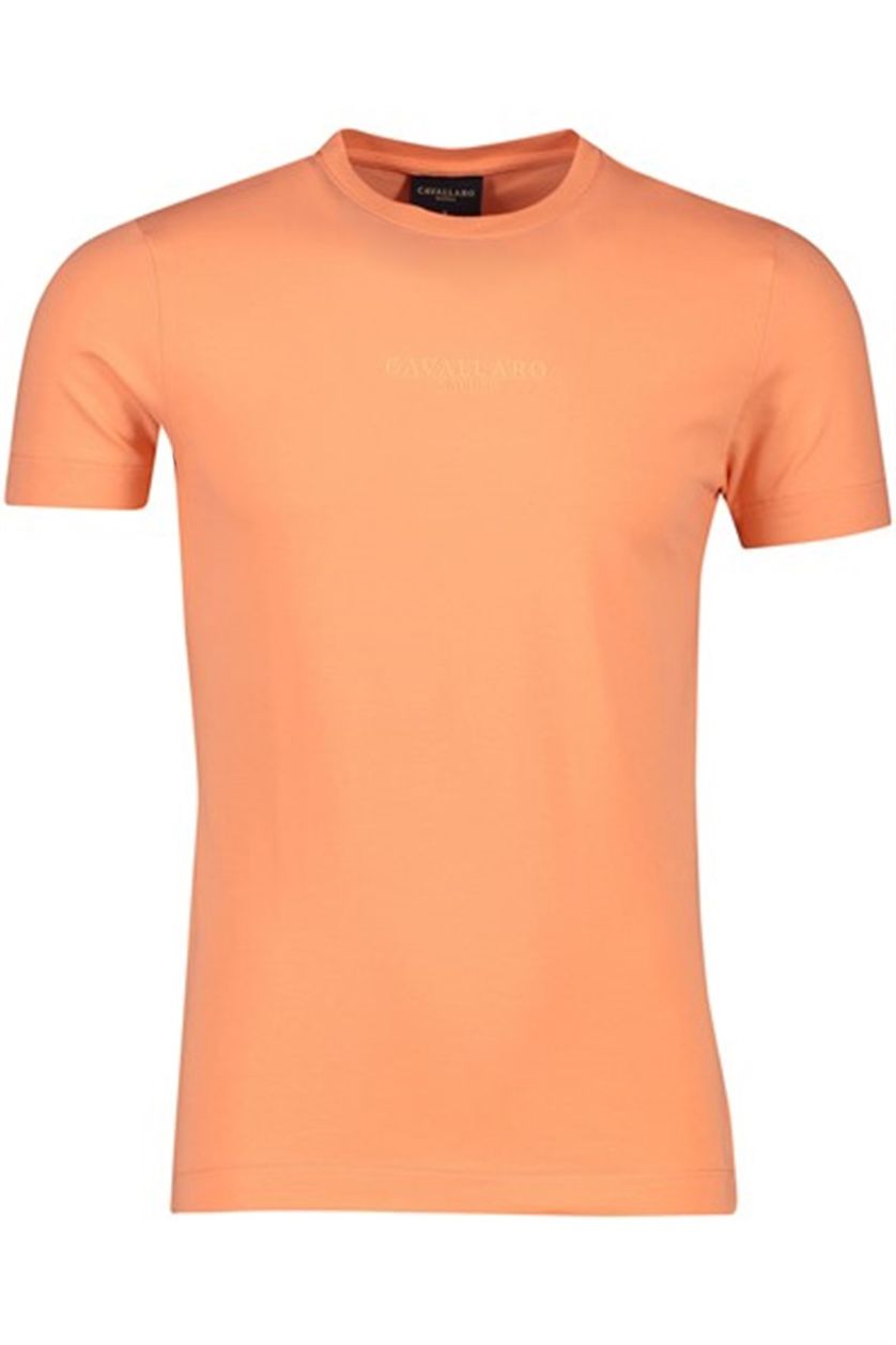 T-shirt Cavallaro effen oranje