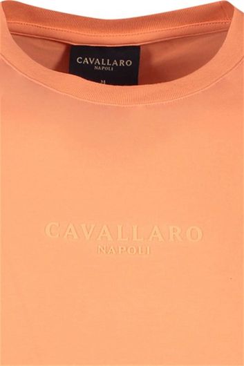 T-shirt Cavallaro effen oranje