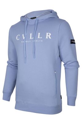 Cavallaro sweaters Cavallaro lichtblauw effen, geprint katoen sweater 