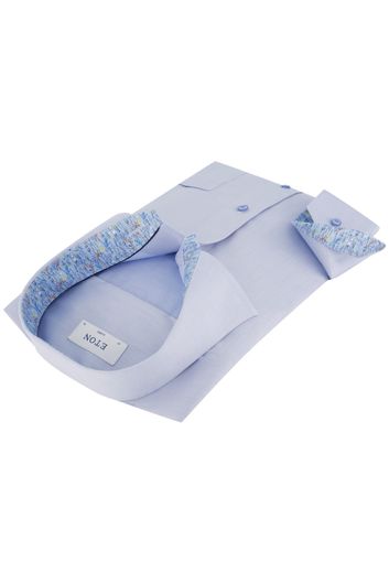 Overhemd Eton Classic Fit lichtblauw borstzak