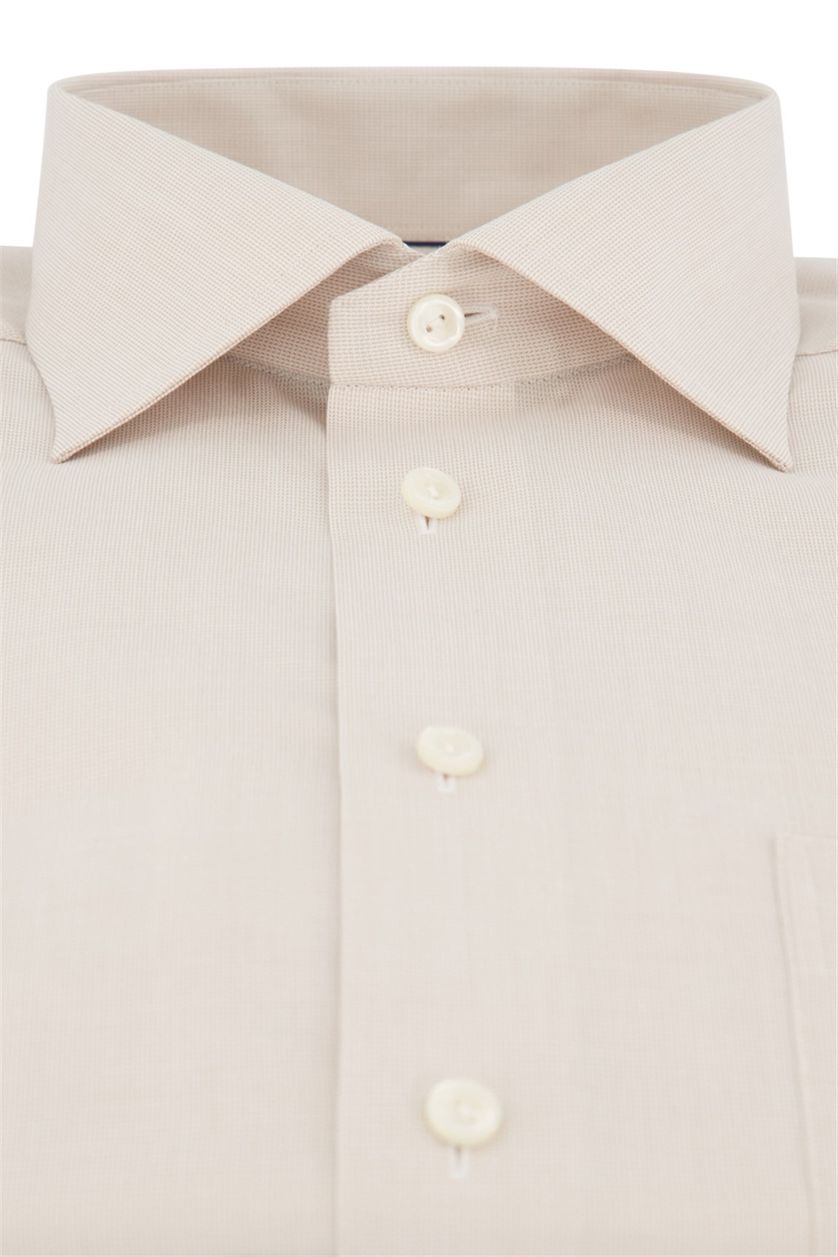 Eton overhemd Classic beige 100% katoen wijde fit