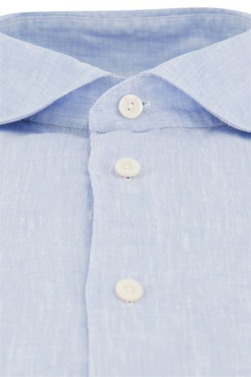 Eton overhemd linnen lichtblauw