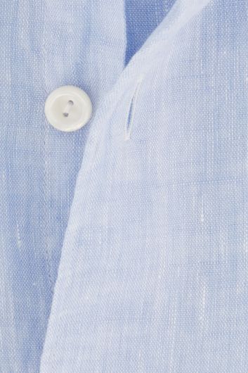 Eton overhemd linnen lichtblauw