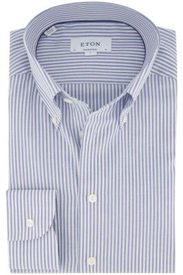 Eton Eton overhemd Classic wit blauw gestreept