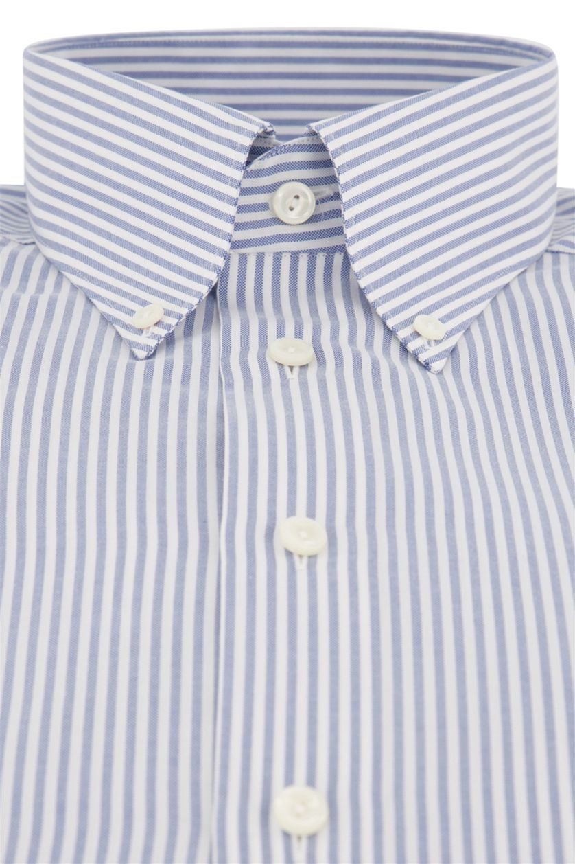 Eton business overhemd Contemporary Fit blauw gestreept katoen normale fit