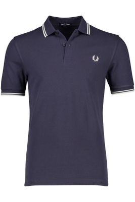 Fred Perry Fred Perry poloshirt donkerblauw met witte details