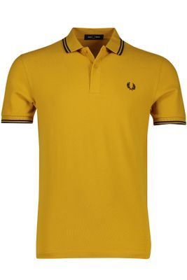 Fred Perry Fred Perry poloshirt effen geel met zwarte details