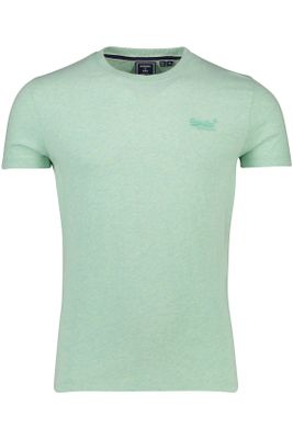 Superdry T-shirt Superdry  turquoise effen katoen slim fit