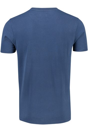 Superdry t-shirt ronde hals blauw met opdruk