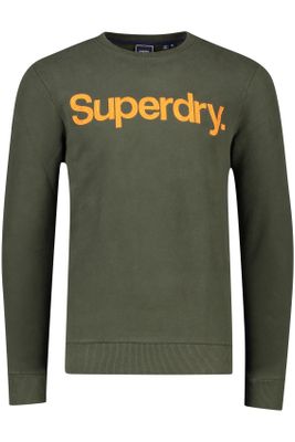 Superdry Superdry trui army green met opdruk