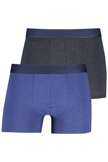 Superdry boxershorts grijs blauw 2-pack