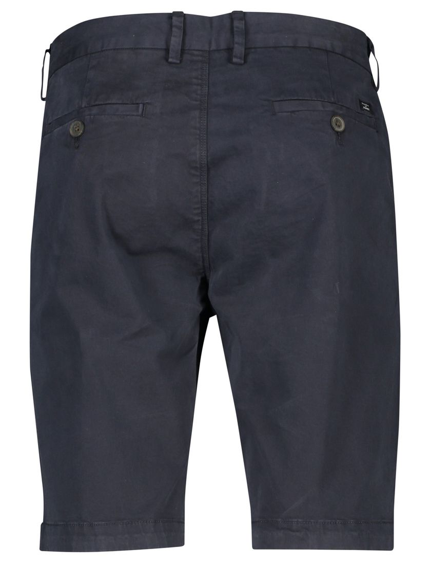Superdry korte broek donkerblauw effen katoen