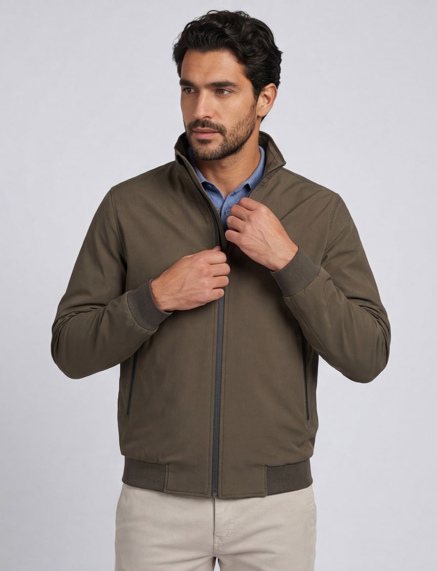 Portofino zomerjas groen normale fit katoen