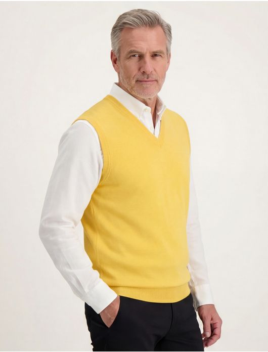 Slipover heren geel Maerz