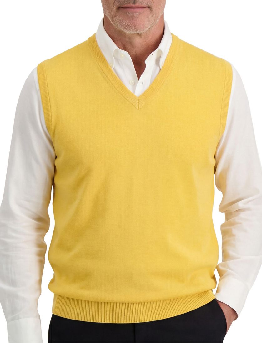 Slipover heren geel Maerz