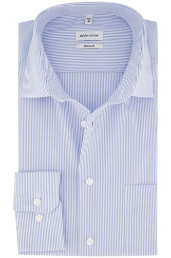 Seidensticker Seidensticker overhemd business Regular lichtblauw gestreept