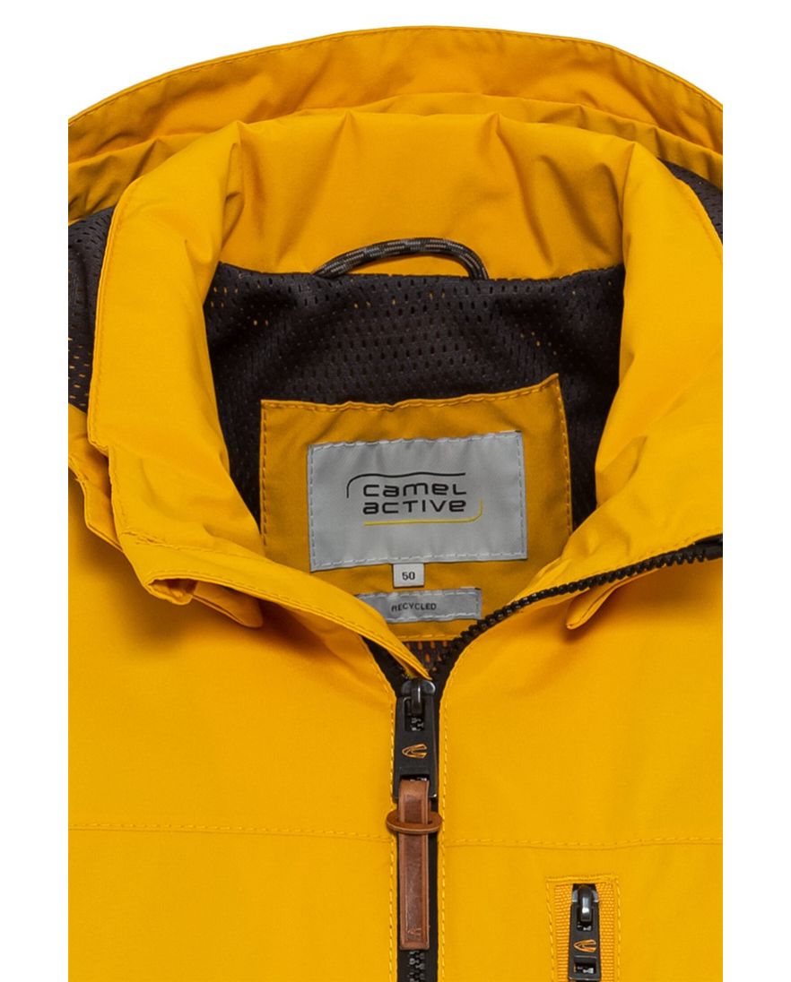Camel Active jas met capuchon geel