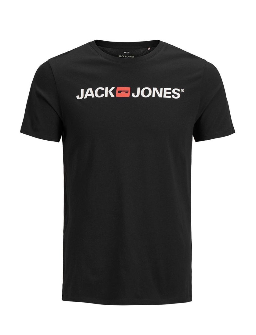 Jack & Jones t-shirt zwart uni Plus Size