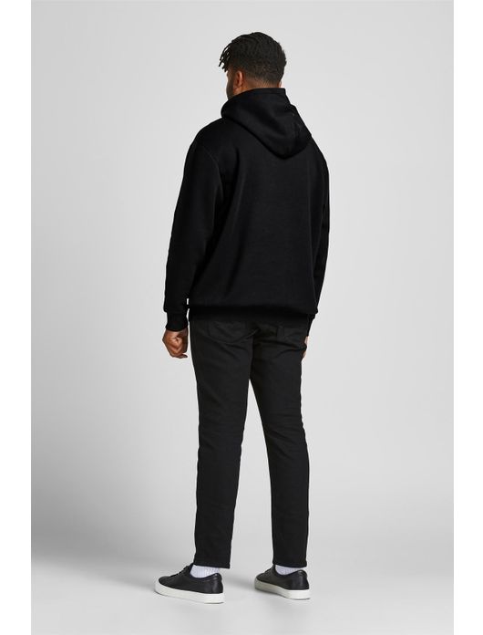 sweater Jack & Jones zwart geprint katoen hoodie