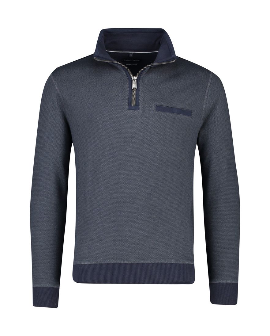 Trui Casa Moda donkerblauw borstzak