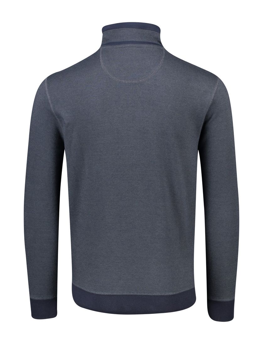 Casa Moda trui opstaande kraag borstzak navy