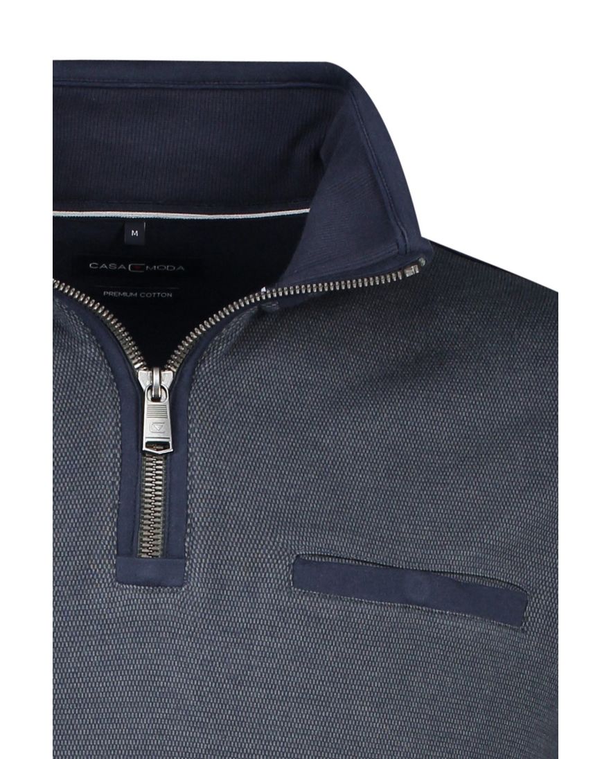 Trui Casa Moda donkerblauw borstzak