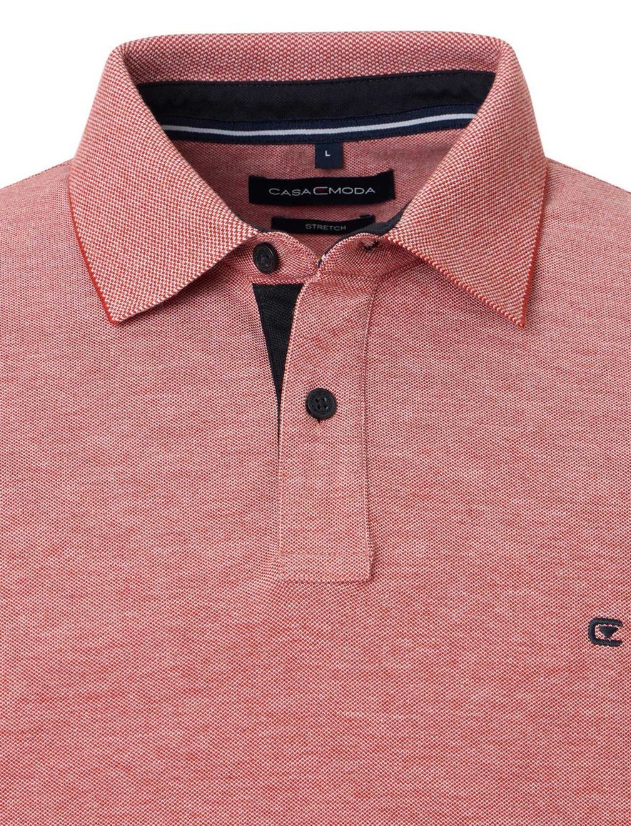 Casa Moda polo oranje gemeleerd