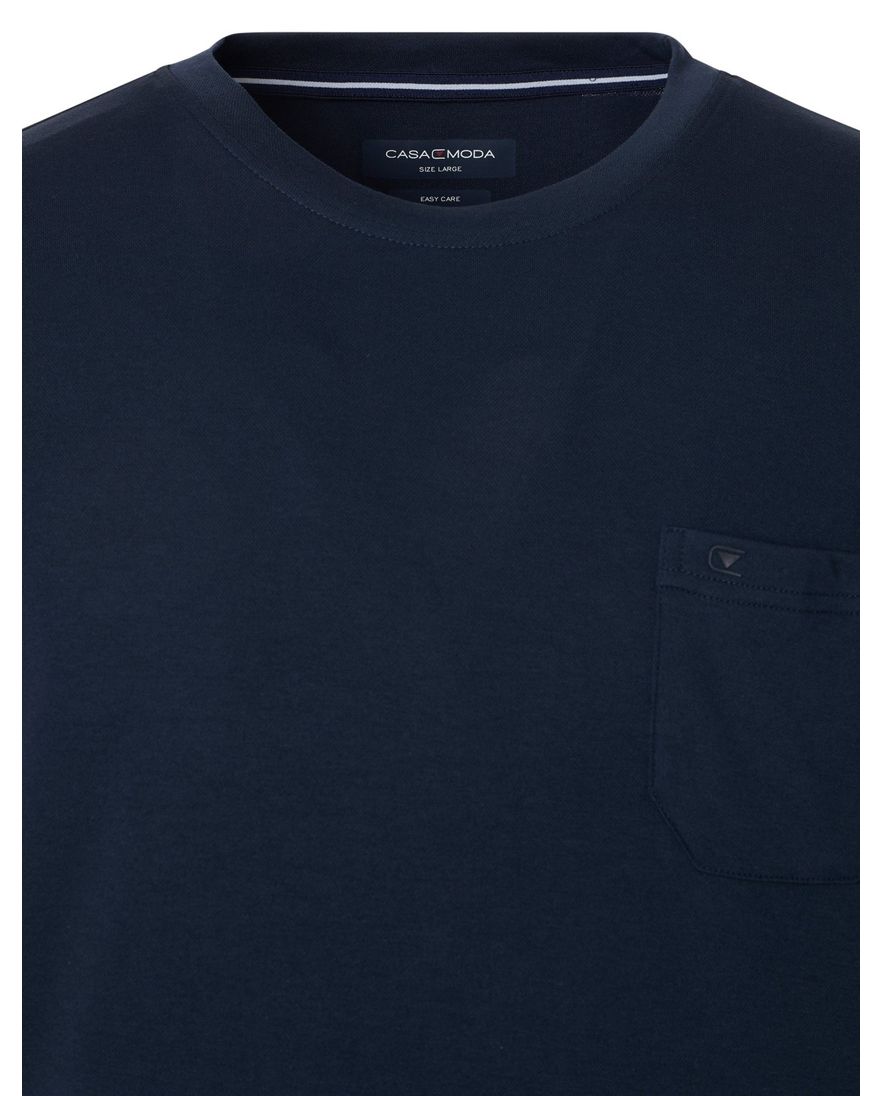 Casa Moda t-shirt donkerblauw wijde fit katoen
