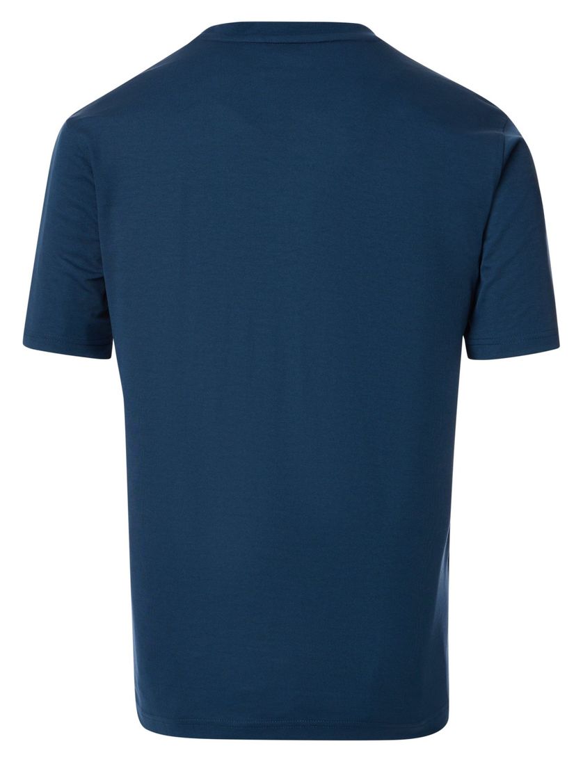 Casa Moda t-shirt effen katoen donkerblauw wijde fit