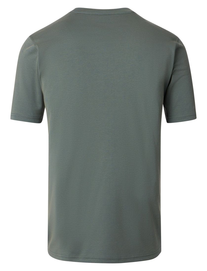 t-shirt Casa Moda groen wijde fit katoen borstzak